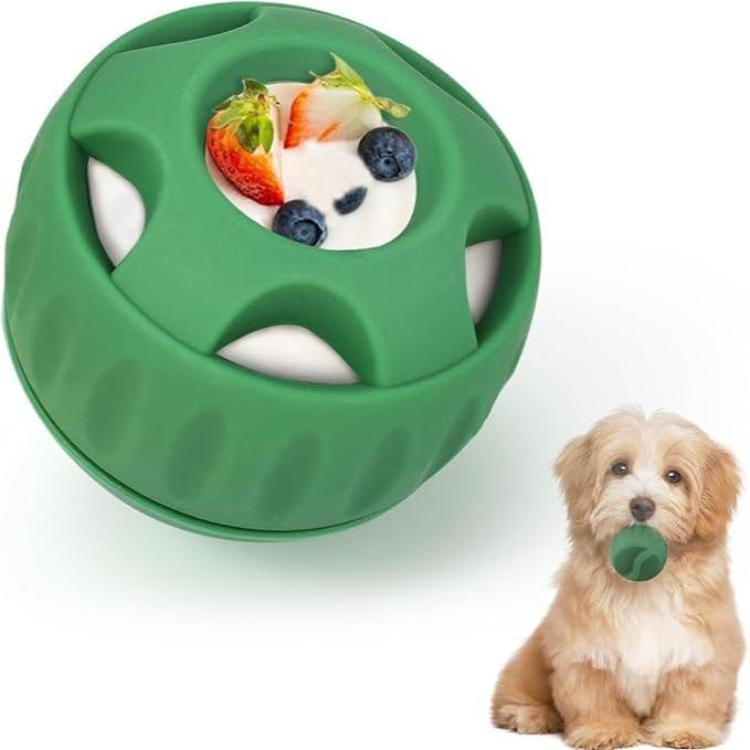 Dog Chew Toy and Treat Tray Long-Lasting, Refillable, Silicone