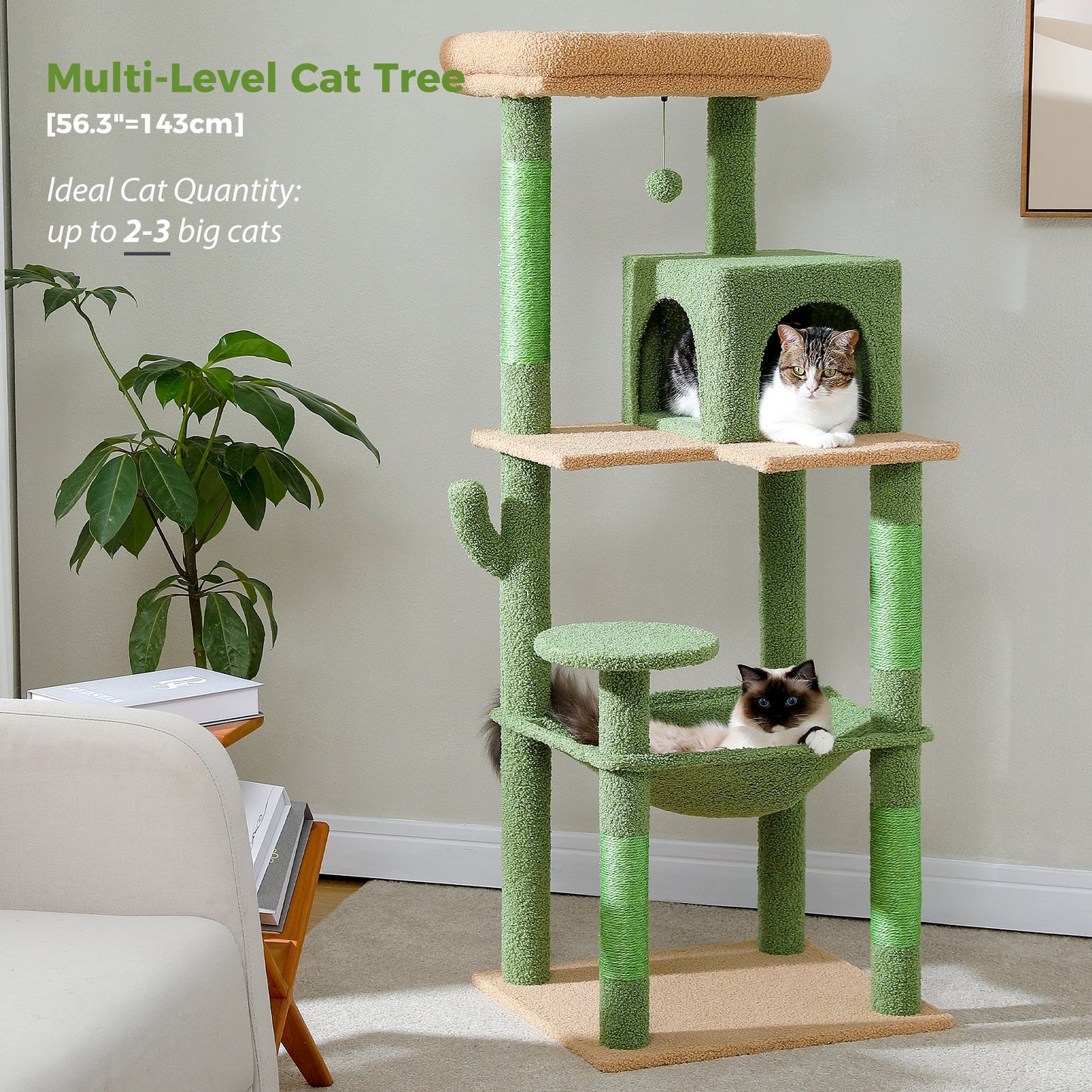 Multi-Level Luxury Cat Tower with Scratching Post