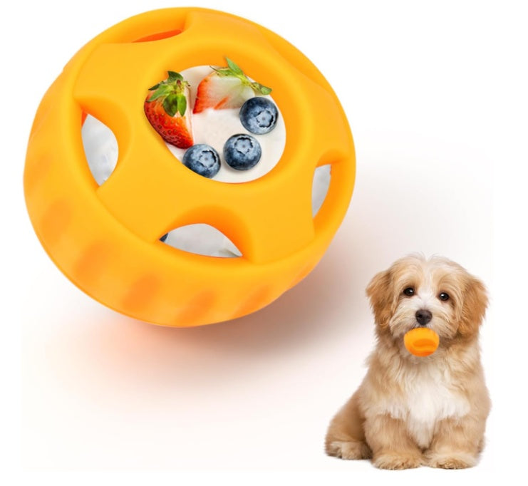 Dog Chew Toy and Treat Tray Long-Lasting, Refillable, Silicone